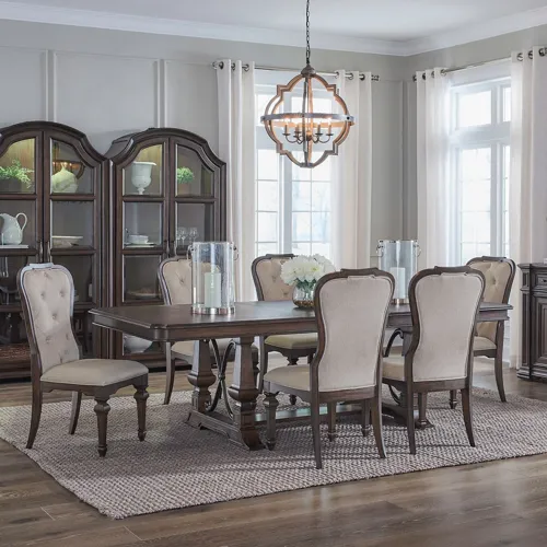 Provence Park Opt 7 Piece Trestle Table Set