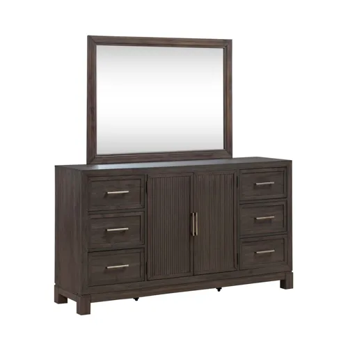 Modern Edge Dresser & Mirror