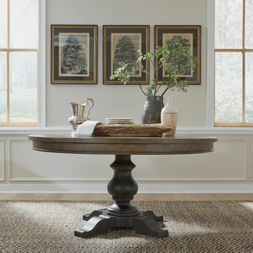 Americana Farmhouse Opt Pedestal Table