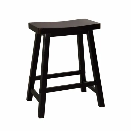 Creations II 24 Inch Sawhorse Counter Stool - Black (RTA)