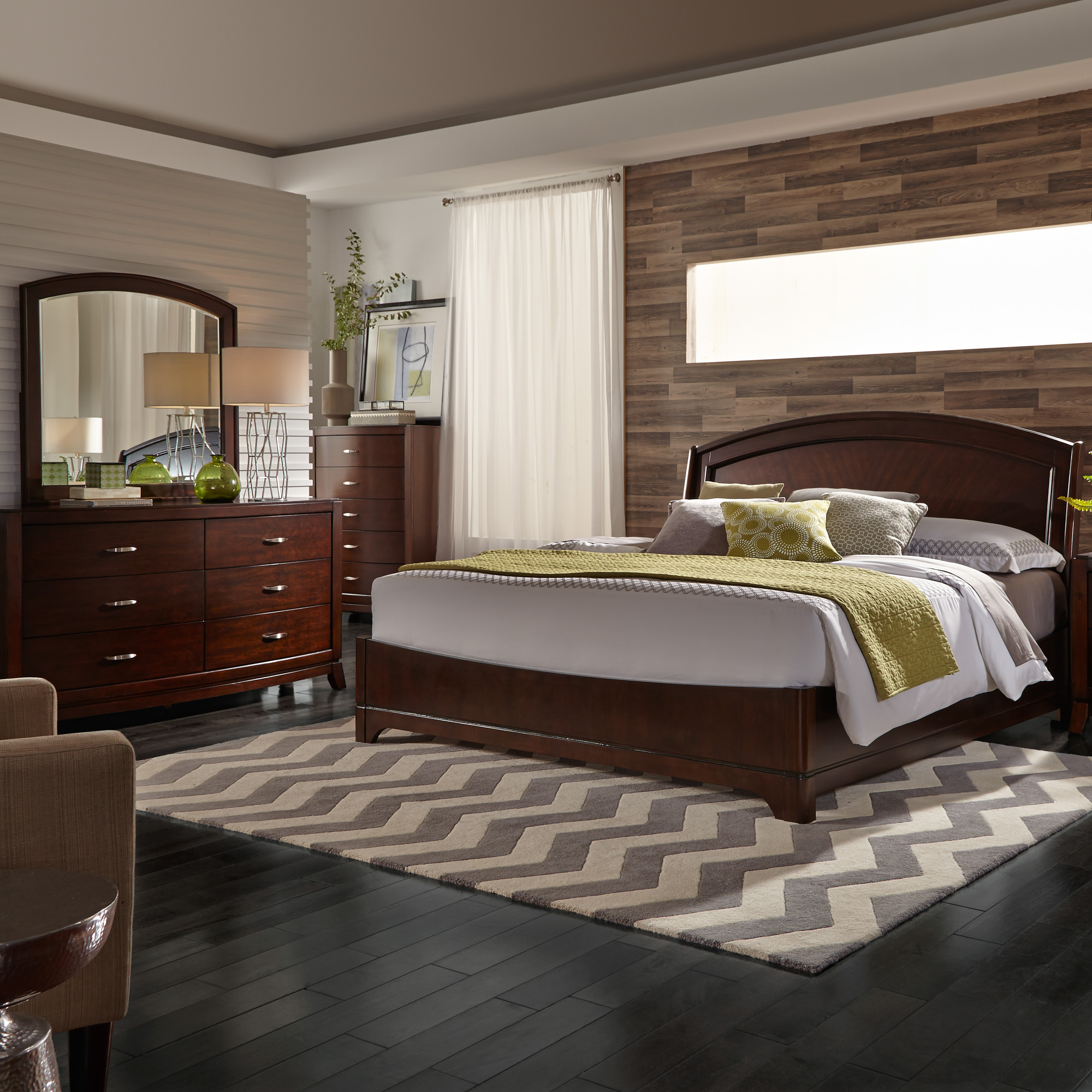 Avalon King Panel Bed, Dresser & Mirror by Liberty Furniture