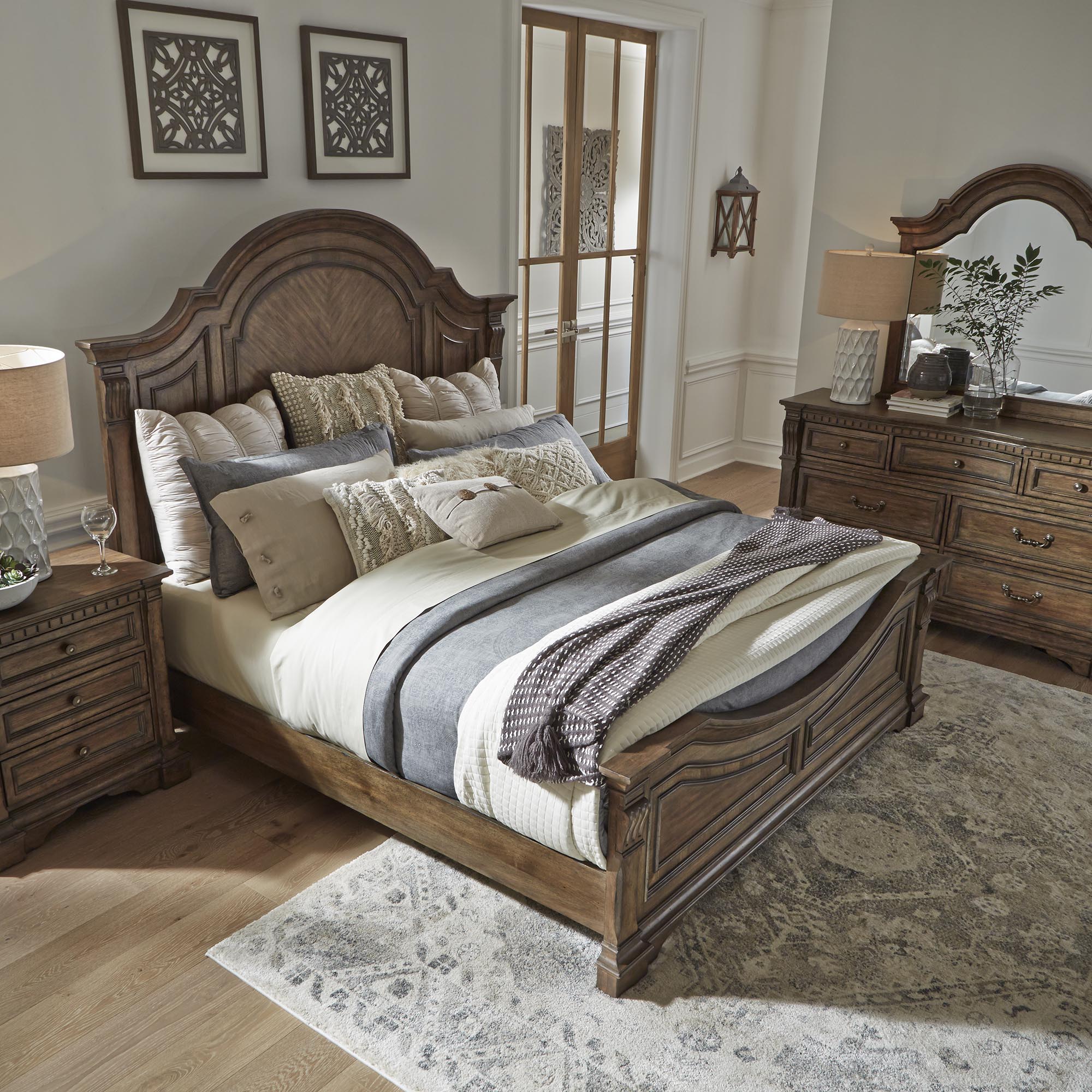 Haven Hall Opt Queen Storage Bed, Dresser & Mirror, Night Stand 685BR