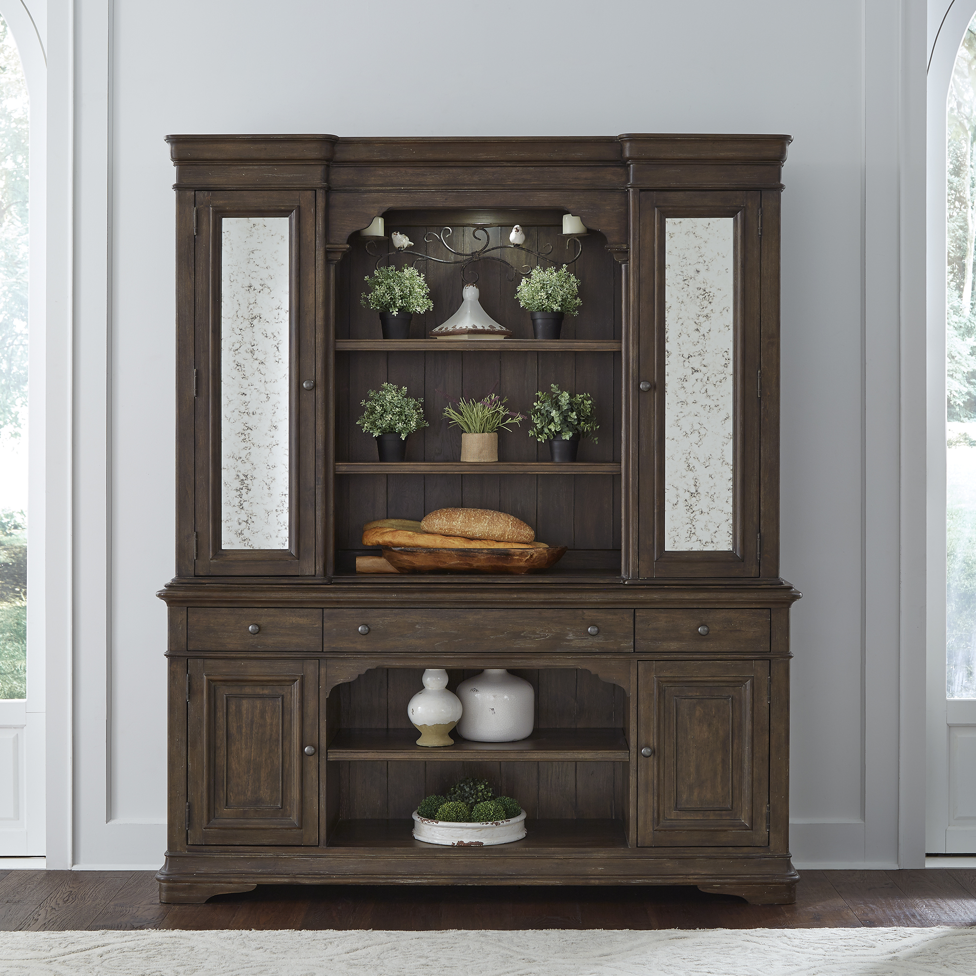 Homestead Hutch & Buffet by Samuel Frederick Furniture NIS423344459 The Furniture Mall