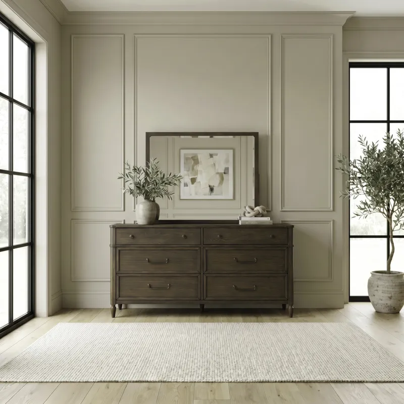 Wesley Hall Dresser & Mirror