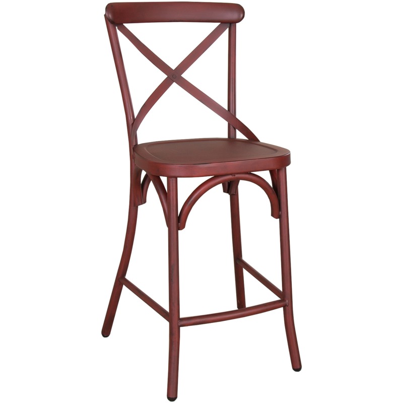 Vintage Series X Back Counter Chair Red 179B300524R by Liberty