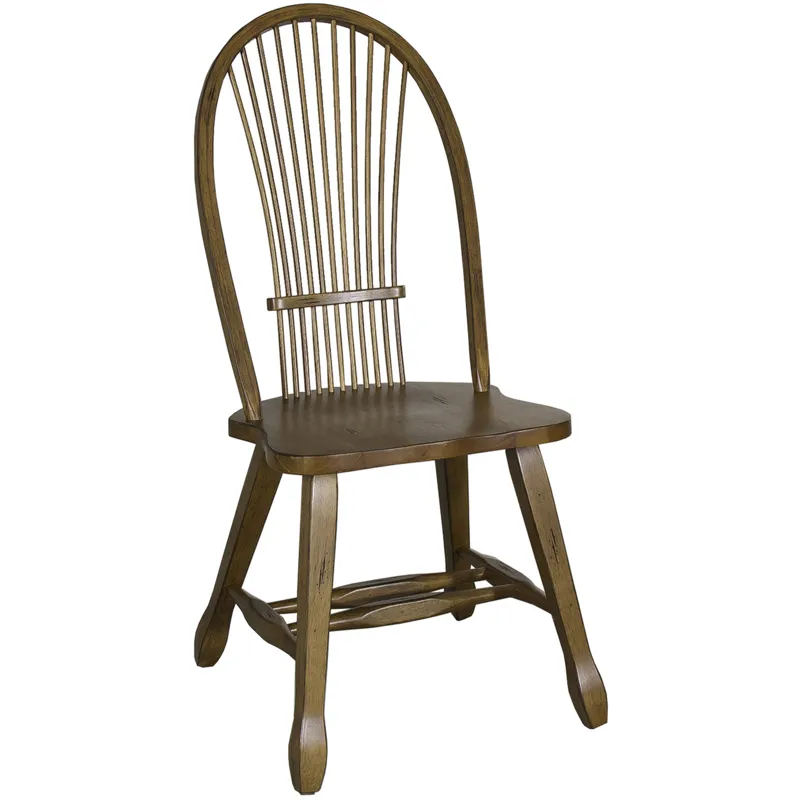 Treasures Sheaf Back Side Chair - Oak (RTA)