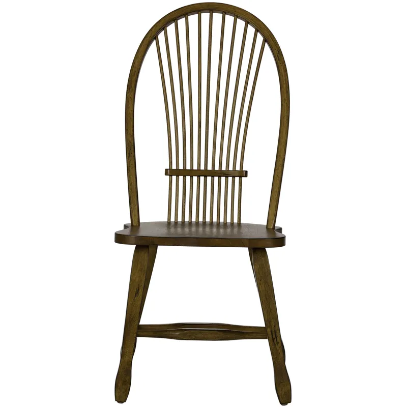 Treasures Sheaf Back Side Chair - Oak (RTA)