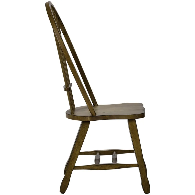 Treasures Sheaf Back Side Chair - Oak (RTA)