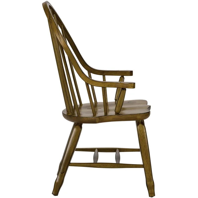 Treasures Bow Back Arm Chair - Oak (RTA)