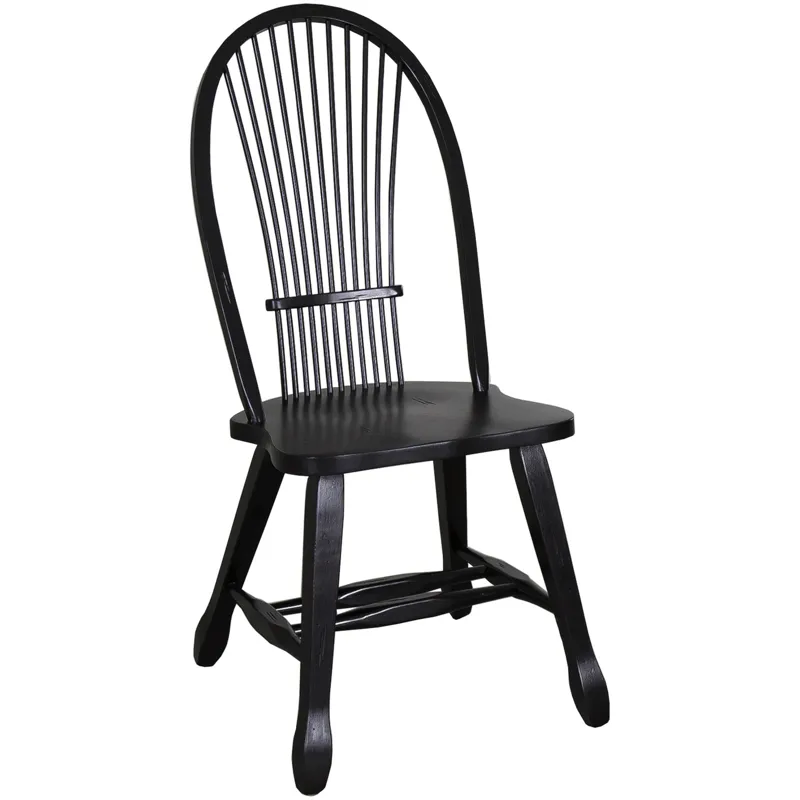 Treasures Sheaf Back Side Chair - Black (RTA)