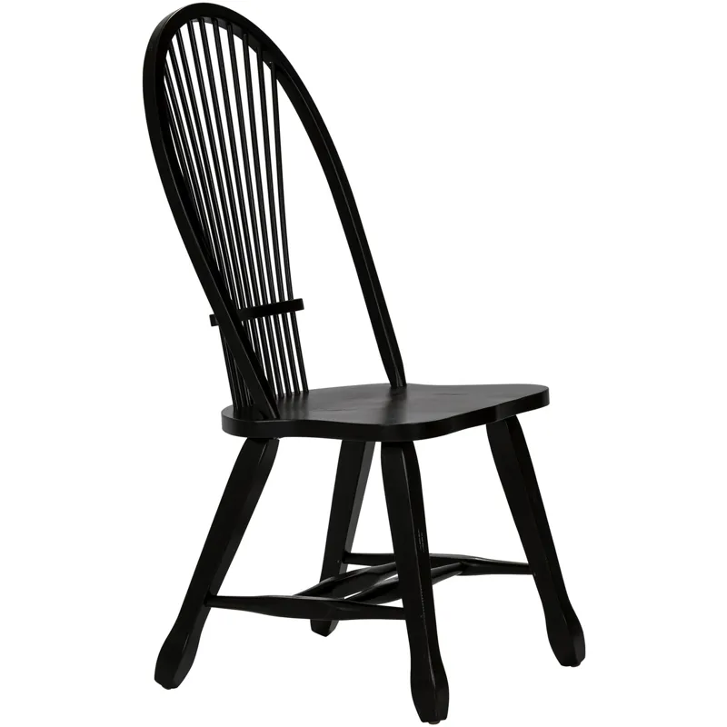 Treasures Sheaf Back Side Chair - Black (RTA)