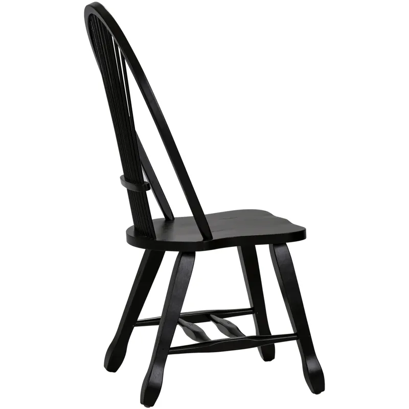 Treasures Sheaf Back Side Chair - Black (RTA)