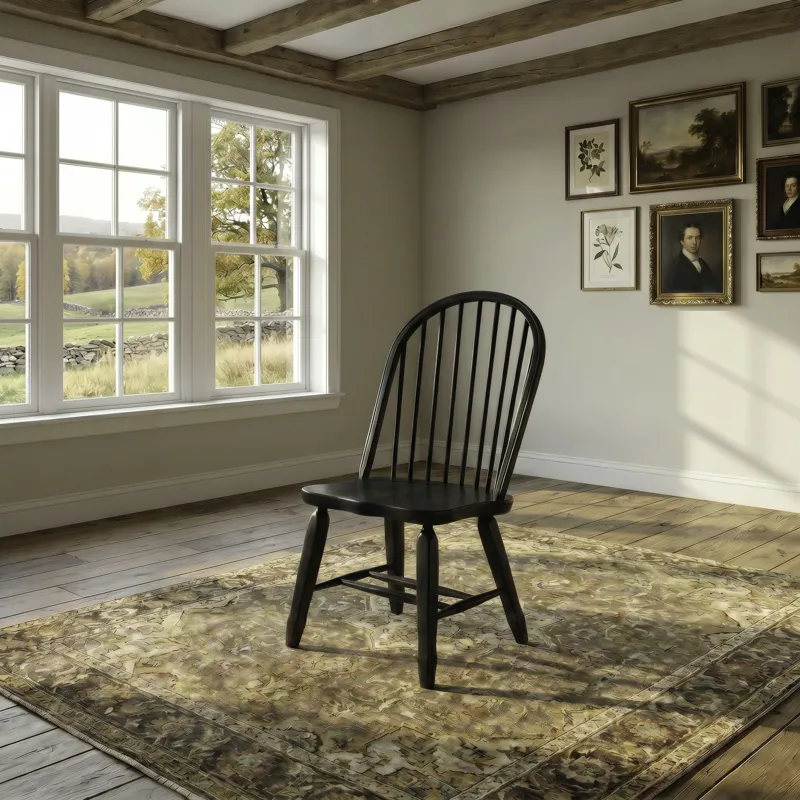 Treasures Bow Back Side Chair - Black (RTA)