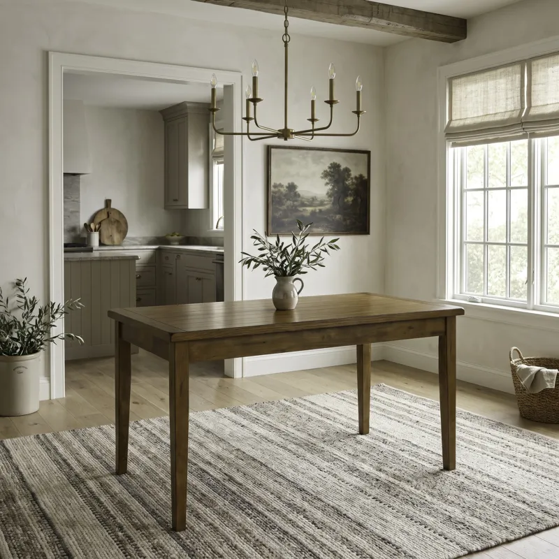 Treasures Rectangular Leg Table - Oak