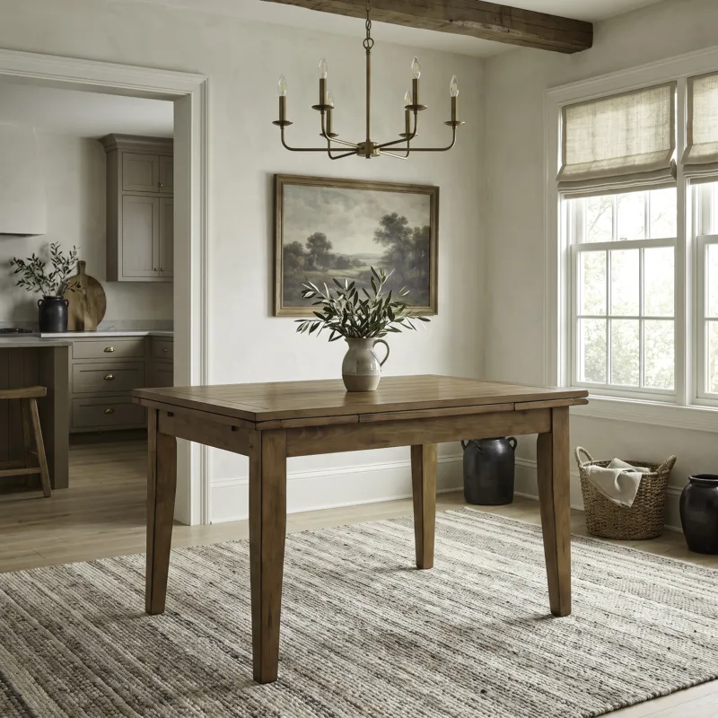 Treasures Retractable Leg Table - Oak