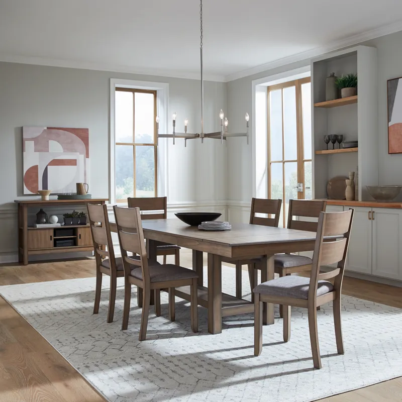 Brook Bay Optional 7 Piece Trestle Table Set