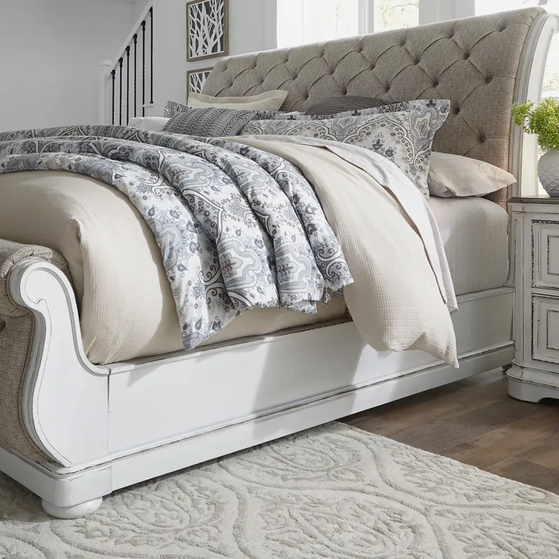 Magnolia Manor California King Uph Sleigh Bed Rails