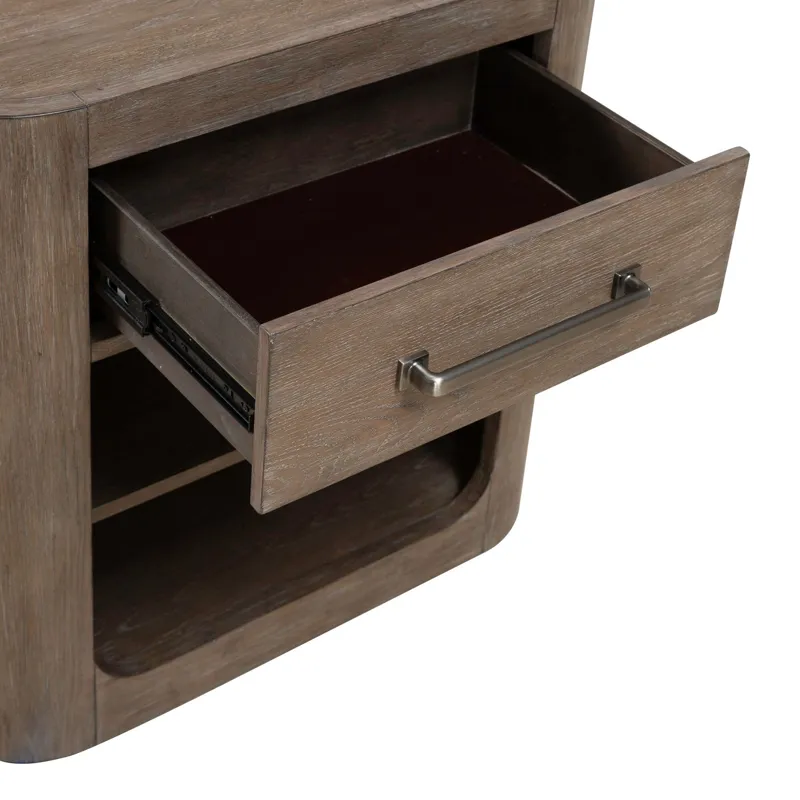 South Bend Open Nightstand w/ Charging Station