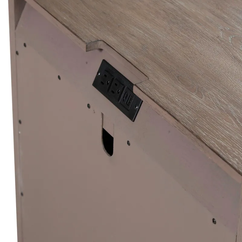 South Bend Open Nightstand w/ Charging Station