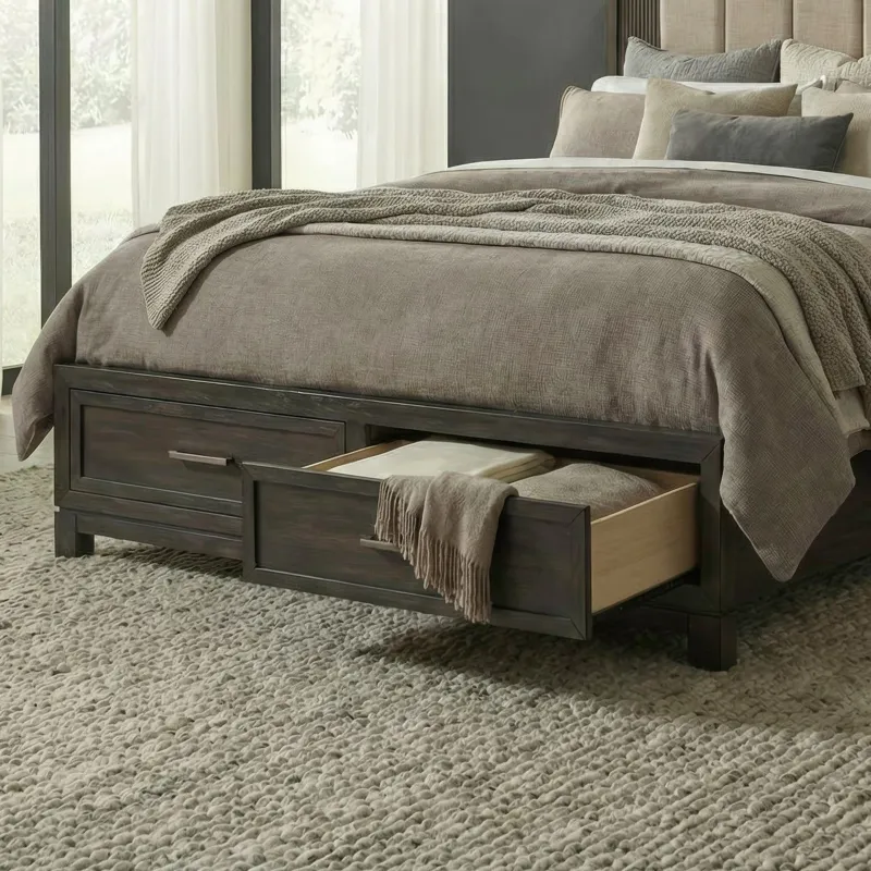 Modern Edge King Storage Footboard w/ Slat Roll
