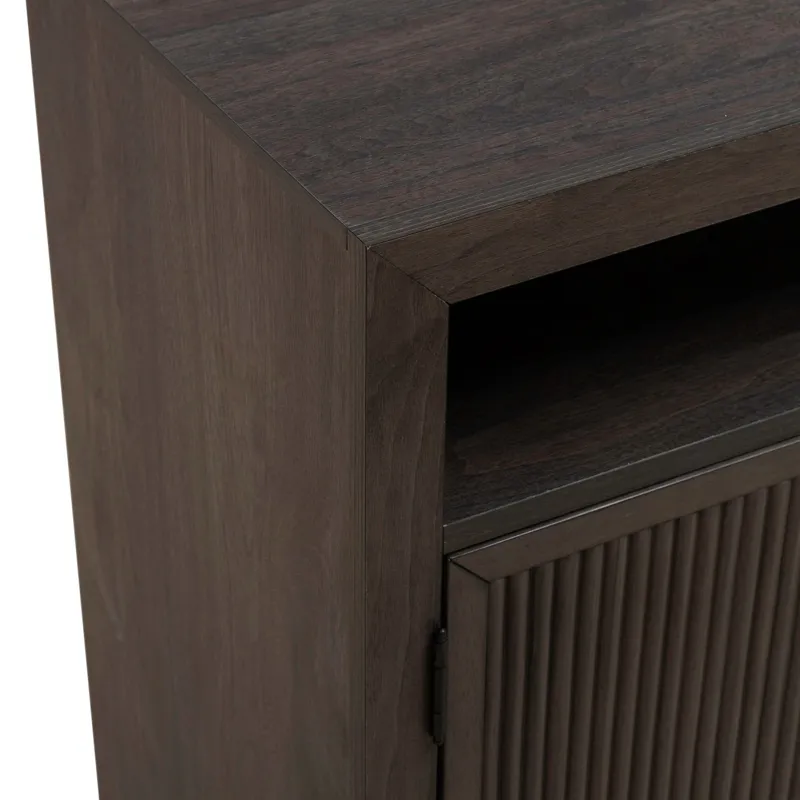 Modern Edge Bedside Chest w/ Charging Station