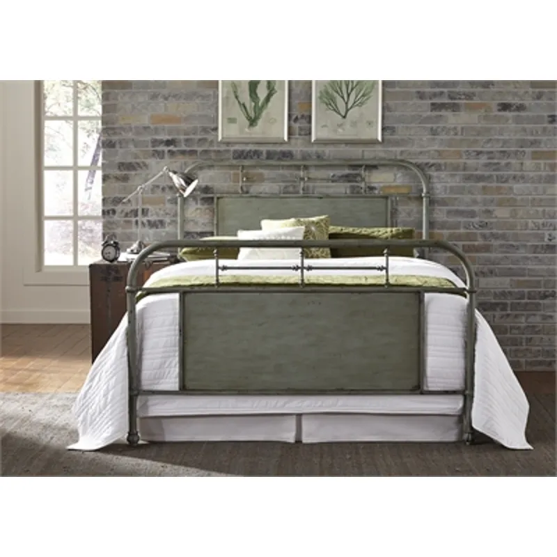 Queen Metal Bed (green)