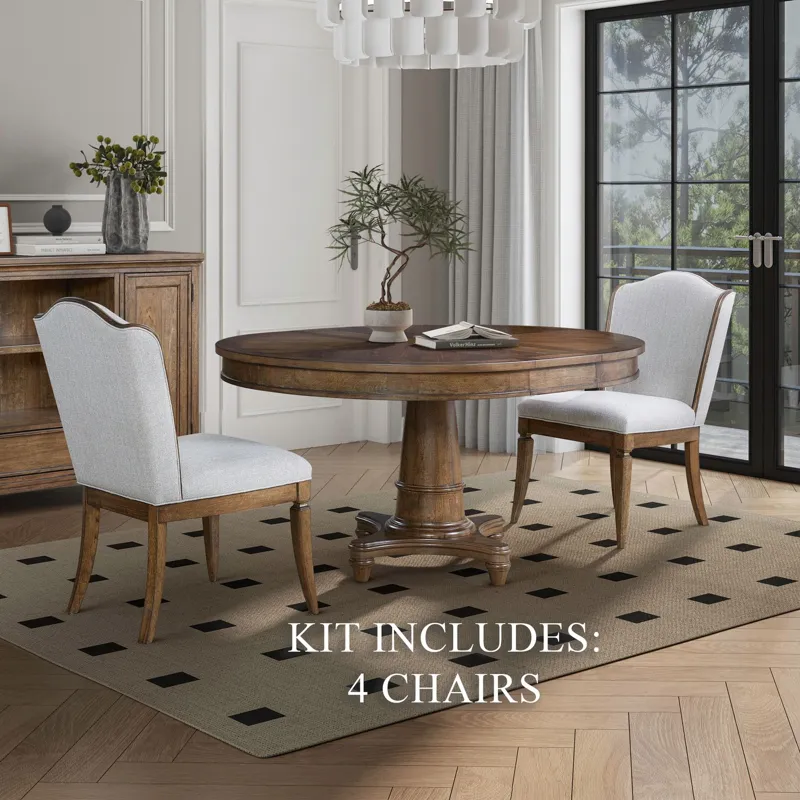 Harrison Heights 5 Piece Pedestal Table Set