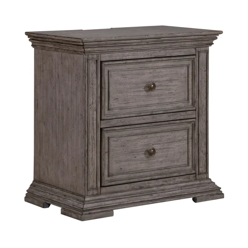 Big Valley 2 Drawer Night Stand w/ Charging Station