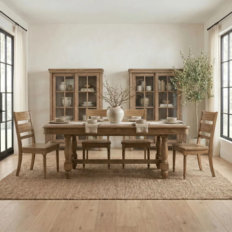 Homestead Haven 5 Piece Trestle Table Set
