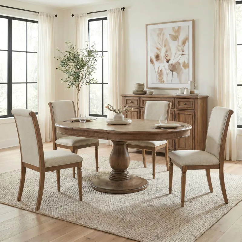 Homestead Haven Opt 5 Piece Pedestal Table Set