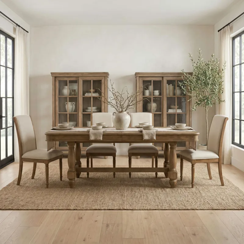 Homestead Haven Opt 5 Piece Trestle Table Set