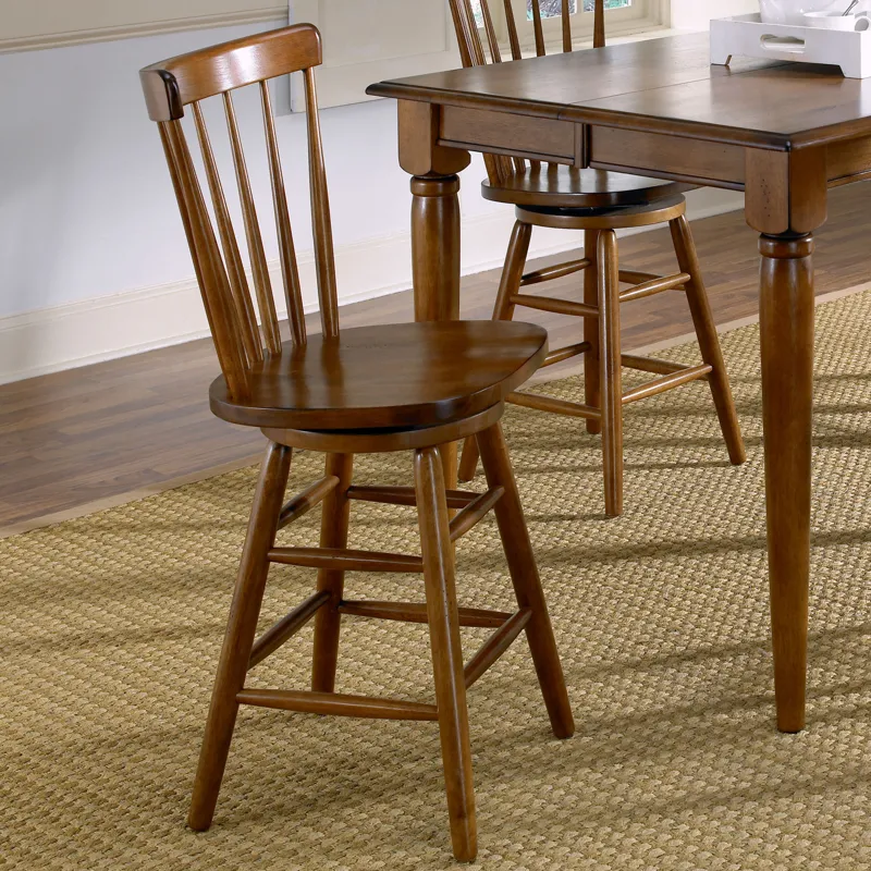 Creations 24 Inch Swivel Counter Chair - Tobacco (RTA)