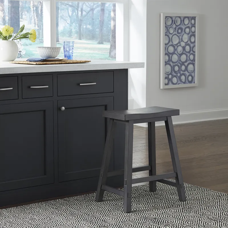 Creations 24 Inch Sawhorse Counter Stool - Slate (RTA)