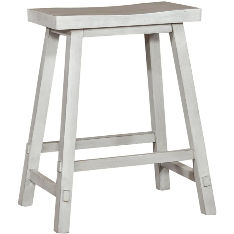 Creations 24 Inch Sawhorse Counter Stool- White (RTA)