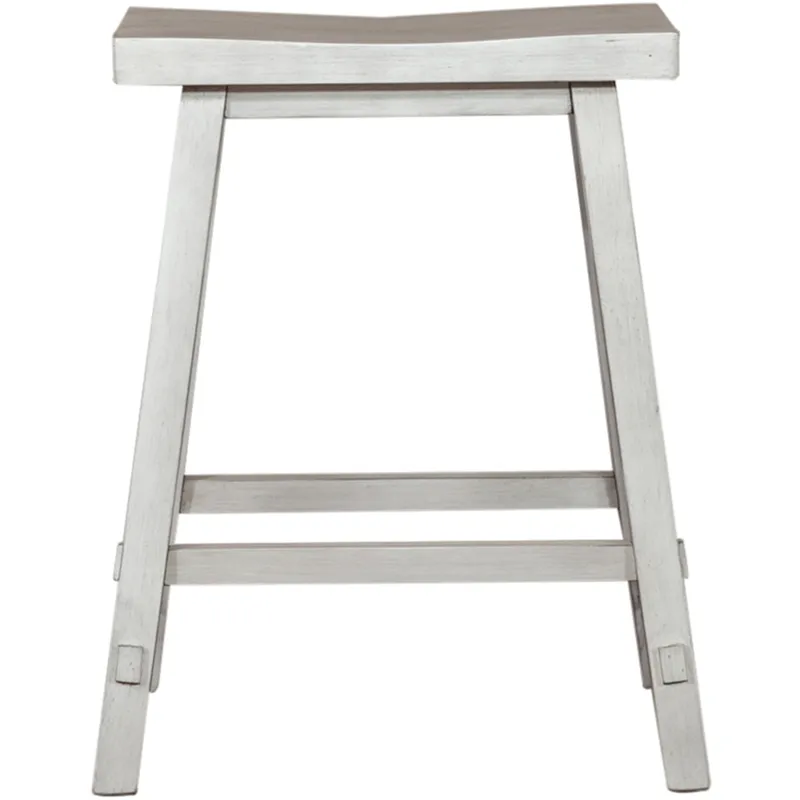 Creations 24 Inch Sawhorse Counter Stool- White (RTA)