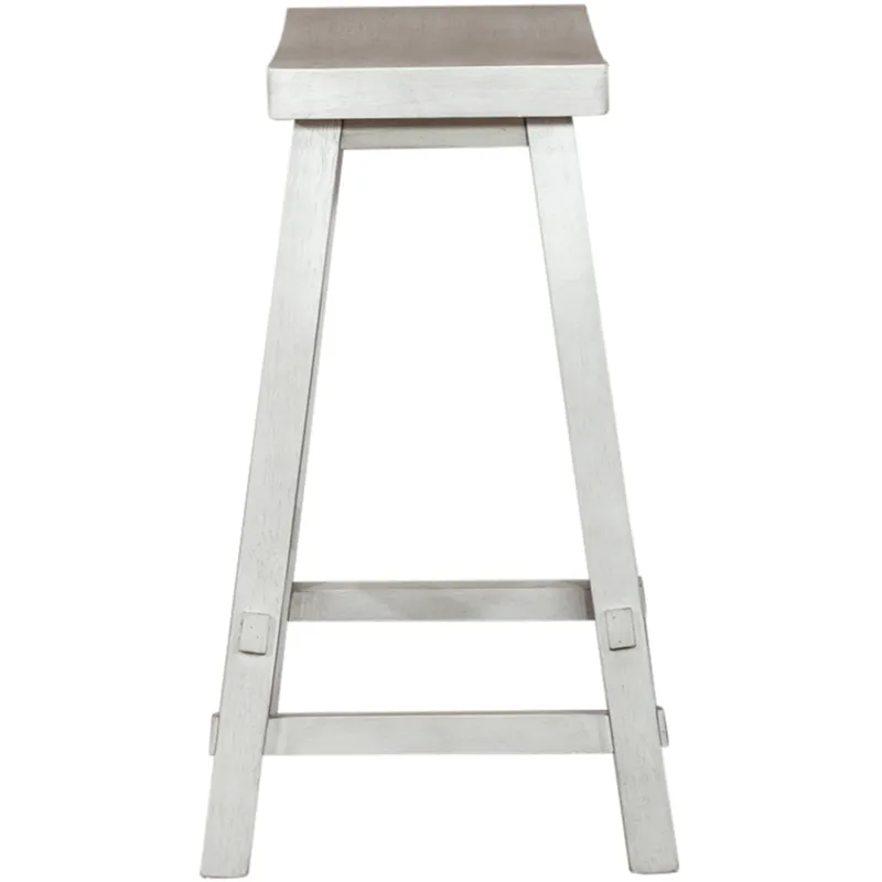 Creations 24 Inch Sawhorse Counter Stool- White (RTA)