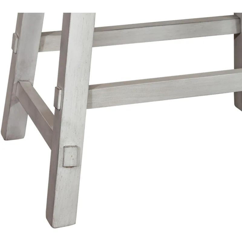 Creations 24 Inch Sawhorse Counter Stool- White (RTA)