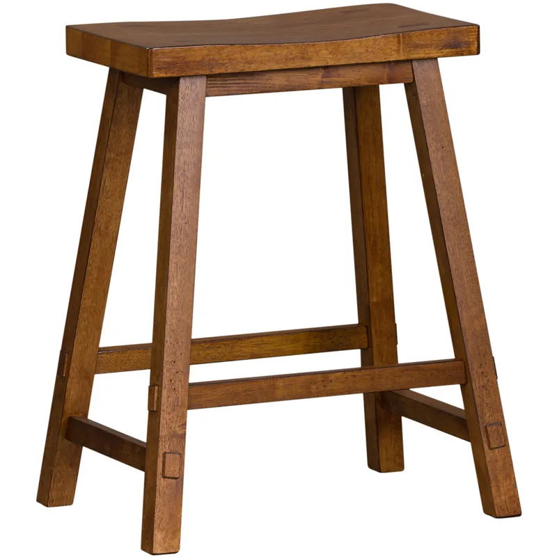 Creations 24 Inch Sawhorse Counter Stool - Tobacco (RTA)