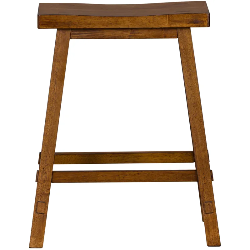 Creations 24 Inch Sawhorse Counter Stool - Tobacco (RTA)