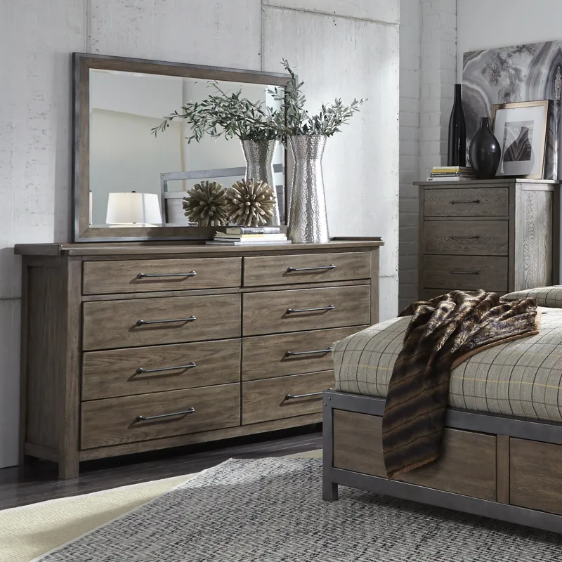 Sonoma Road King California Poster Bed, Dresser & Mirror, Chest, Nightstand