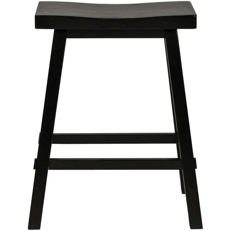 Creations 24 Inch Sawhorse Counter Stool - Black (RTA)