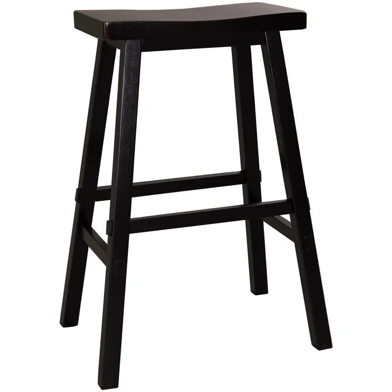 Creations 30 Inch Sawhorse Barstool - Black (RTA)