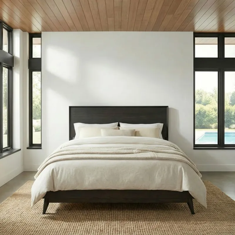 Century Modern King Platform Bed