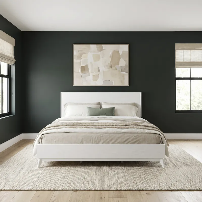 Century Modern Queen Platform Bed