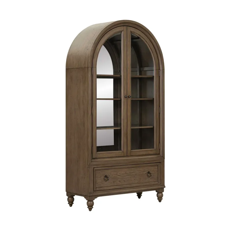 Americana Farmhouse Arched Display Cabinet