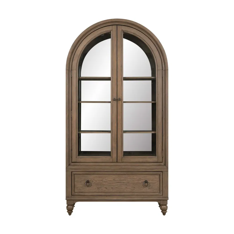 Americana Farmhouse Arched Display Cabinet