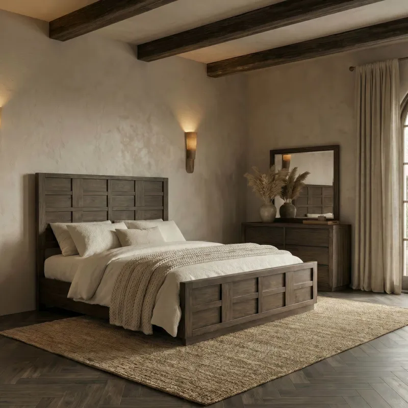 Stillwater Queen Panel Bed, Dresser & Mirror