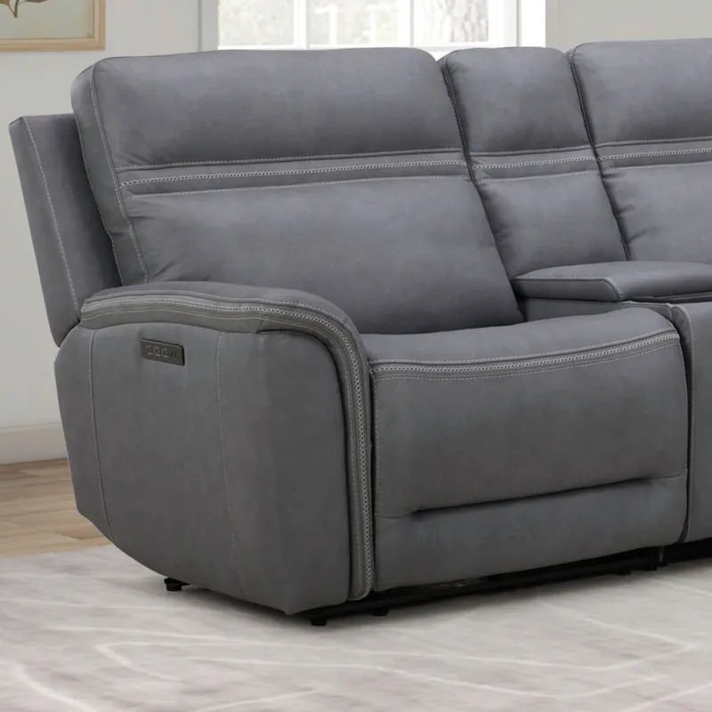 Cooper Armless Recliner P3 & ZG - Blue Gray