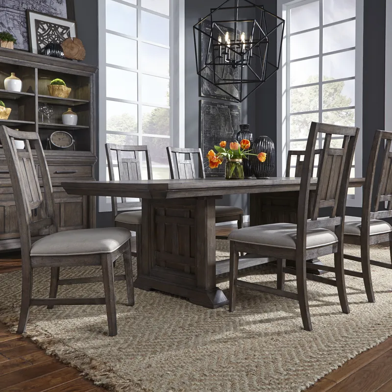 Opt 7 Piece Trestle Table Set