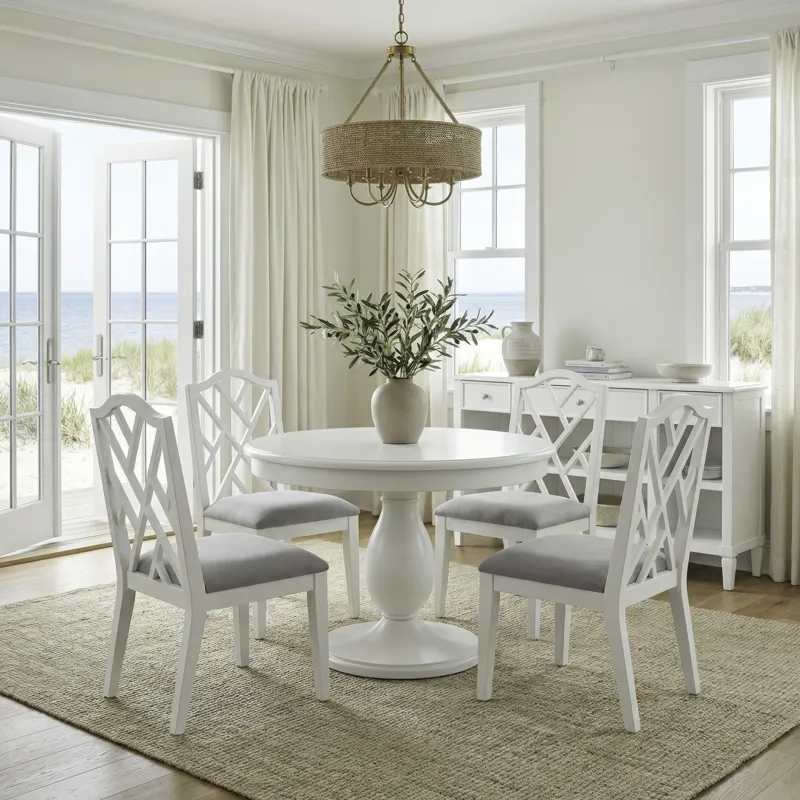 Chesapeake Charm 5 Piece Pedestal Table Set